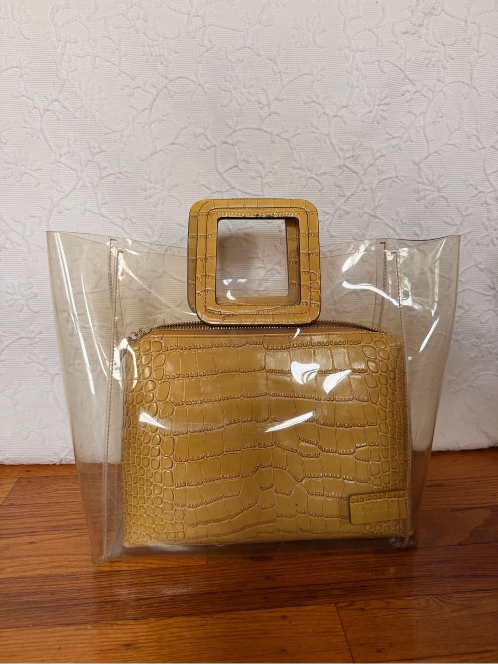 Staud Shirley Bag in Tan Croc - Picture 2 of 16